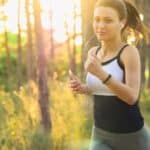 woman, jogging, running