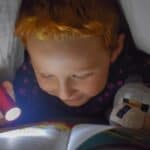 reading, bed, flashlight